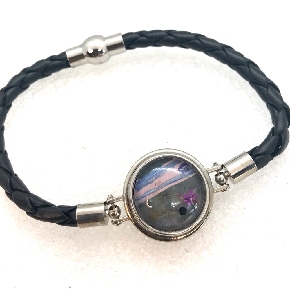Leather snap bracelet Handmade 20mm snap SB20